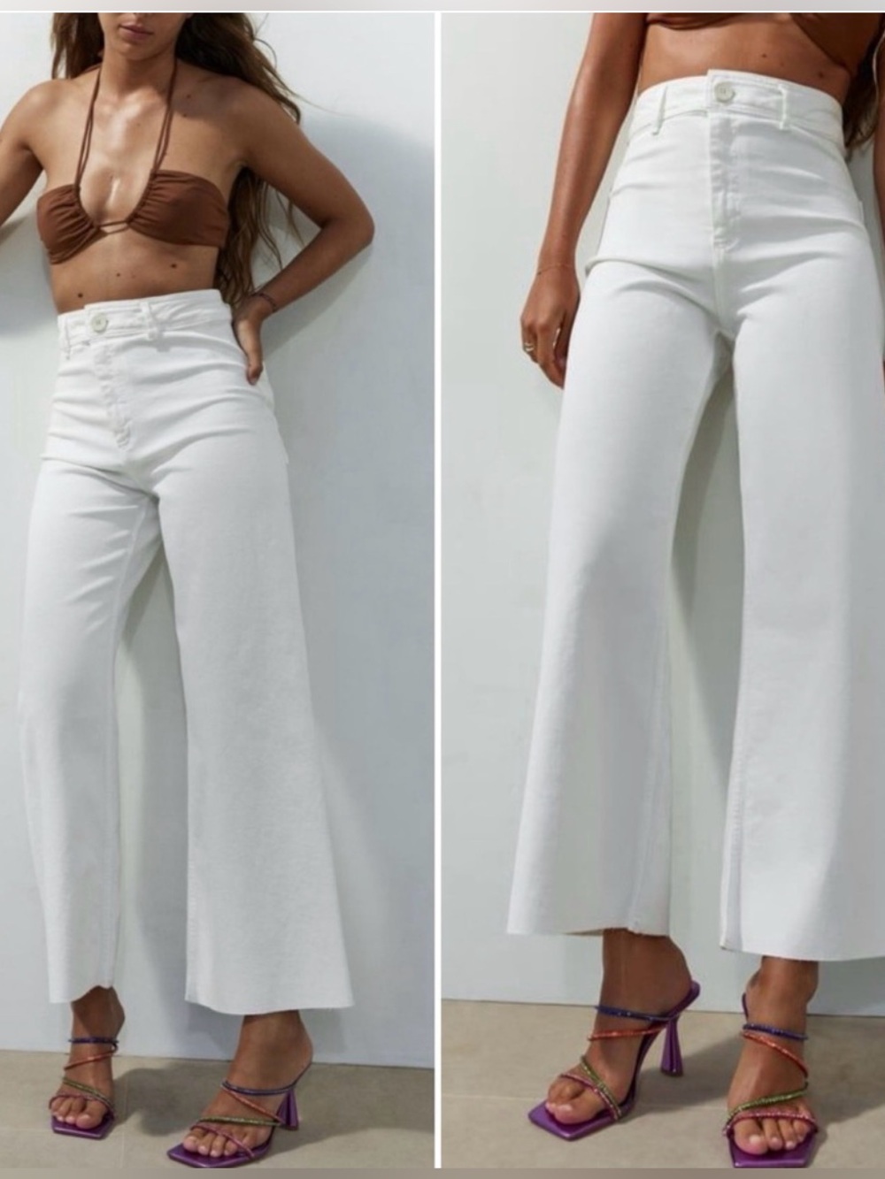 Zara The Marine Straight Jeans White Denim Wide Leg Crop
Casual Minimalist 8